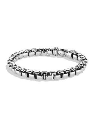 Shop David Yurman Men's Large Box Chain Bracelet In Silver