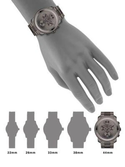 Shop Movado Bold Gunmetal Grey Ip Stainless Steel Chronograph Bracelet Watch