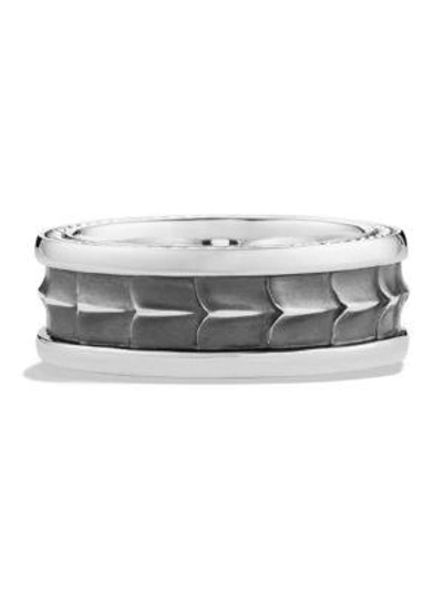 Shop David Yurman Men's Silver Armory Band Ring