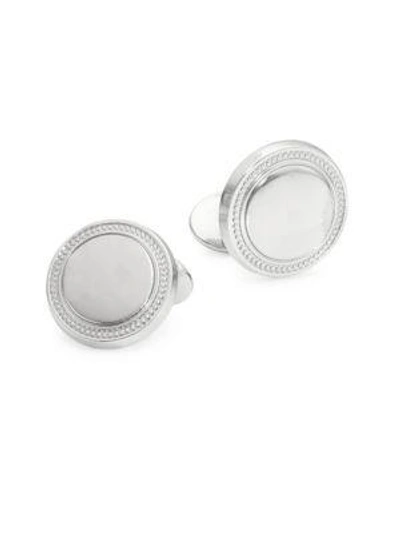 Shop David Donahue Sterling Silver Medallion Cufflinks