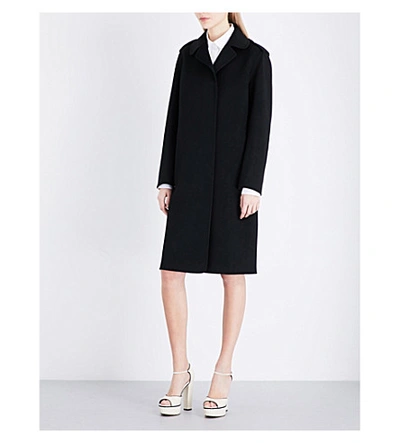 Valentino Single-breasted Wool And Cashmere-blend Coat In Blk