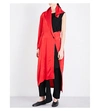 YOHJI YAMAMOTO Wrapped-overlay satin coat