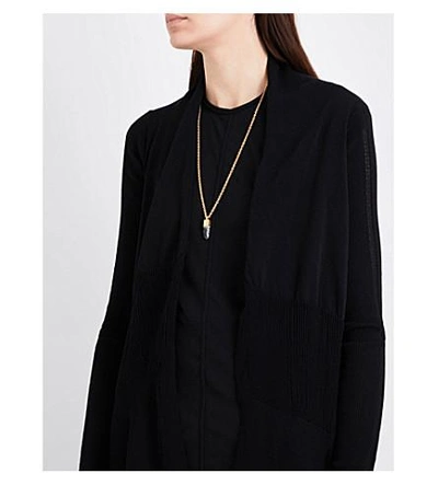 Shop Rick Owens Long Ribbed-knit Cardigan In Black