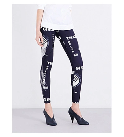 Shop Stella Mccartney Dasha Stretch-jersey Leggings In Ink