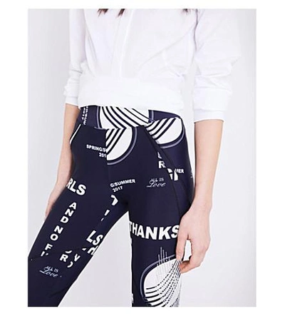 Shop Stella Mccartney Dasha Stretch-jersey Leggings In Ink