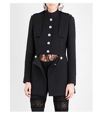 Alexander Mcqueen Single-breasted Wool And Silk-blend Jacket In Black