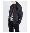 MISBHV Text-print shell bomber jacket