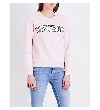 Shop Claudie Pierlot Tahoe Jersey Sweatshirt In Rose