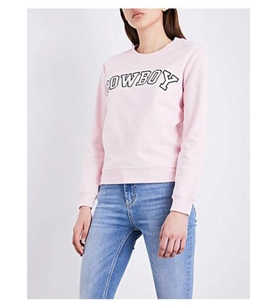 Shop Claudie Pierlot Tahoe Jersey Sweatshirt In Rose