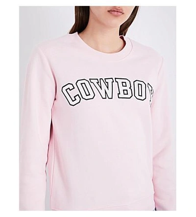 Shop Claudie Pierlot Tahoe Jersey Sweatshirt In Rose