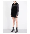 JUNYA WATANABE Belted velvet and faux-leather dress