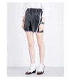 TOGA High-rise laminated shorts