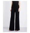 Theory Simmone Admiral Crepe Wide-leg Pants, Black In Black