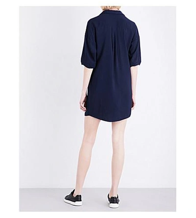 Shop Whistles Lola Woven Dress In Navy
