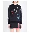 VERSACE Letters-embossed neoprene sweatshirt