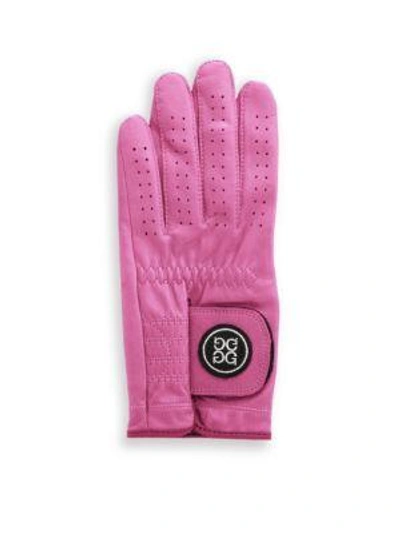 Shop G/fore Leather Glove - Left Hand In Pink Blossom