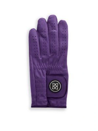 Shop G/fore Leather Glove - Left Hand In Wisteria Purple