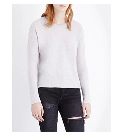James Perse Round-neck Cashmere Sweater In Pearl