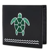 THOM BROWNE Embroidered turtle patent leather billfold