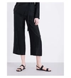 PROTAGONIST Crepe and satin high-rise trousers