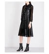 JUNYA WATANABE Velvet mesh and faux-leather dress