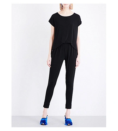 Shop By Malene Birger Darliano Stretch-crepe Jumpsuit In Black 050
