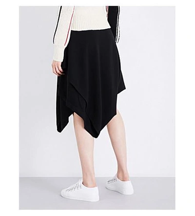 Shop Jw Anderson Asymmetric High-rise Crepe Skirt In Black