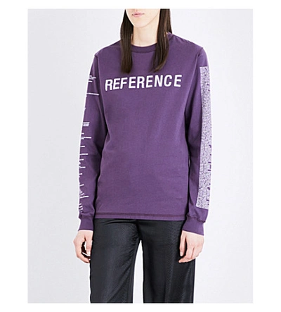 Yang Li Reference Cotton-jersey Top In Purple
