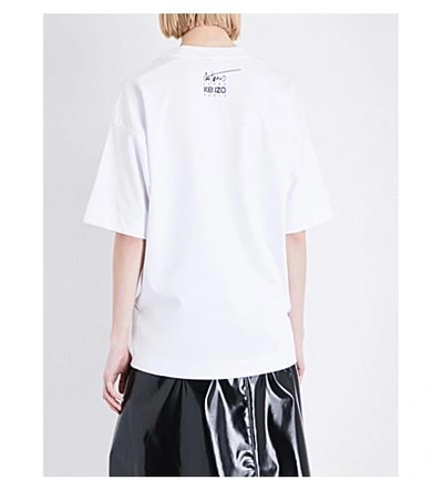 Shop Kenzo Polaroid-print Cotton-jersey T-shirt In White
