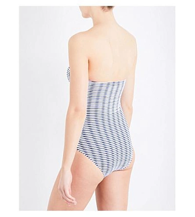 Shop Melissa Odabash Argentina Bandeau Padded Swimsuit In Ripple