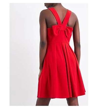 Shop Claudie Pierlot Rire Crepe Mini Dress In Ruby