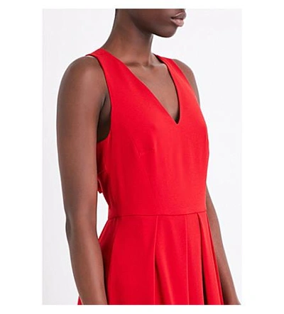 Shop Claudie Pierlot Rire Crepe Mini Dress In Ruby