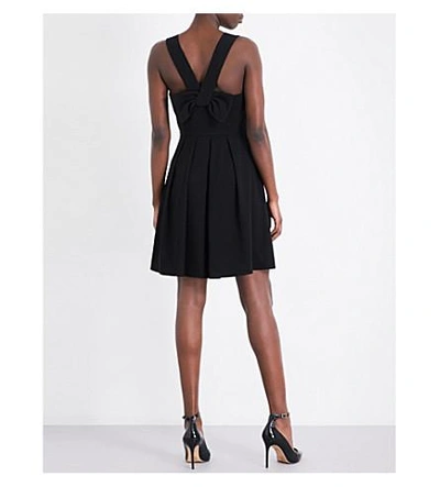 Shop Claudie Pierlot Rire Crepe Mini Dress In Noir