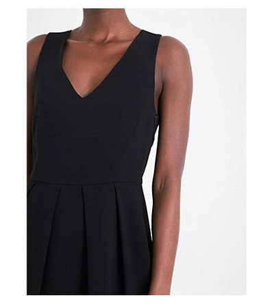 Shop Claudie Pierlot Rire Crepe Mini Dress In Noir