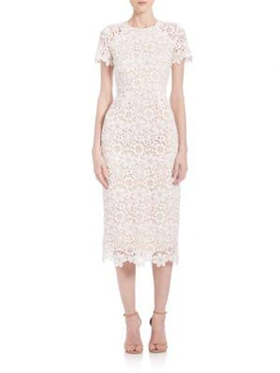 Shoshanna guipure lace midi dress sales