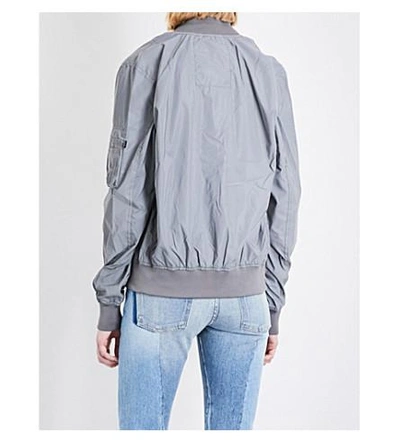 Shop Alpha Industries Alpha Shell Bomber Jacket In Silver
