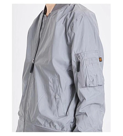 Shop Alpha Industries Alpha Shell Bomber Jacket In Silver