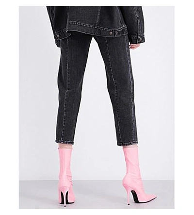 Shop Vetements Levi's Classic Skinny High-rise Jeans In Black