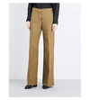 DRIES VAN NOTEN Panter wide-leg cotton and linen-blend trousers