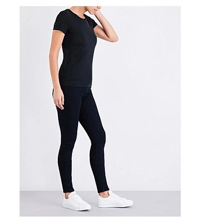 Shop Sunspel Short-sleeve Cotton-jersey T-shirt In Black