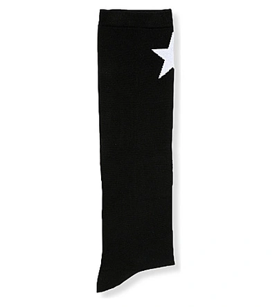 Givenchy Star Cotton Socks In Blk