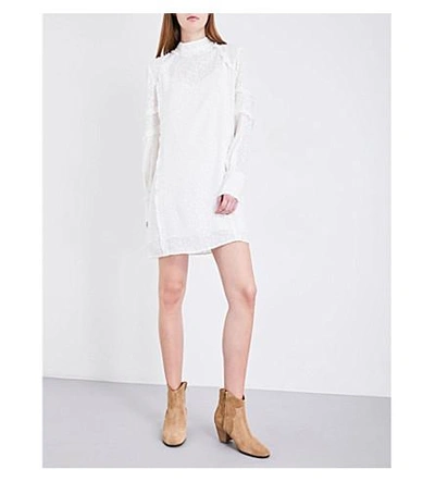 Shop Iro Mijo Woven Ruffle Dress In White