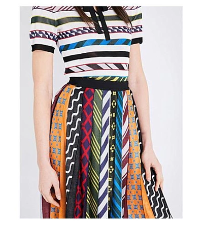 Shop Mary Katrantzou Printed Knitted Skirt In Multi
