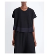 ISSEY MIYAKE Berry cotton-blend top