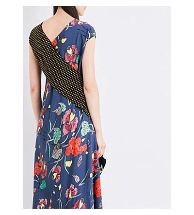 Shop Diane Von Furstenberg Floral-print Silk-crepe De Chine Dress In Ferma