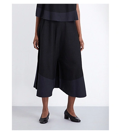 Issey Miyake Berry Cotton-blend Pants In Black