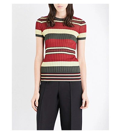 Valentino Stripe-print Knitted Top In Multi