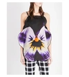 CHRISTOPHER KANE Pansy-overlay silk-taffeta top