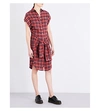 R13 Checked knitted wrap dress