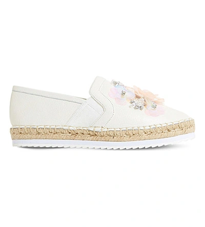Dune Glorious Sequin Embellished Espadrilles In White